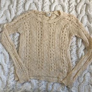 Pacsun // Cream Cable Knit Sweater